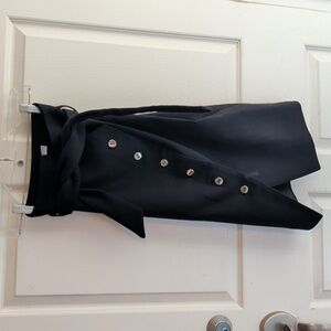 Maddy Asymmetric Button-Front Pencil Skirt